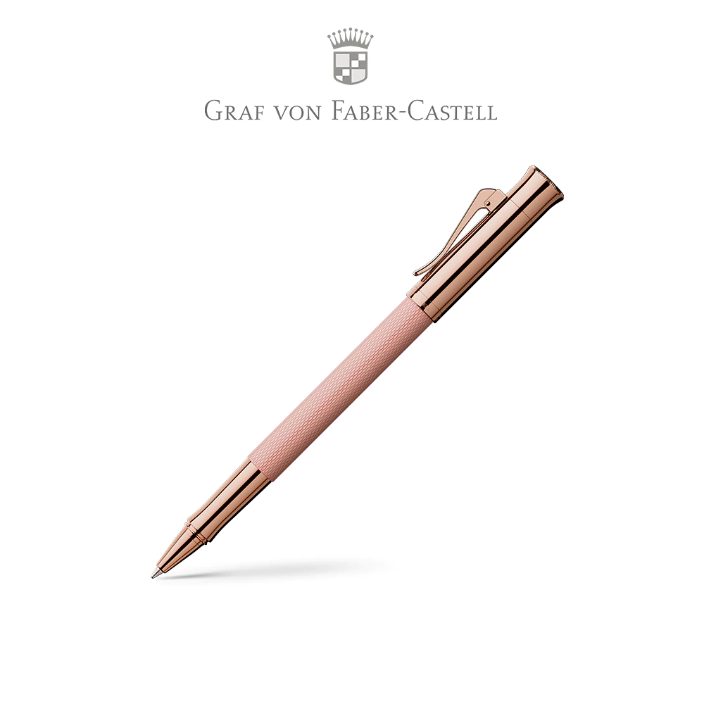 【Graf Von Faber-Castell】玫瑰金繩紋飾系列-玫瑰鋼珠筆 台灣伯爵 伯爵頂級精筆✿50B004